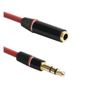 3.5mm / 3.5mm Audio Extension Cable Red