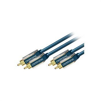 Clicktronic 2x RCA / 2x RCA Stereo Audio Cable 0