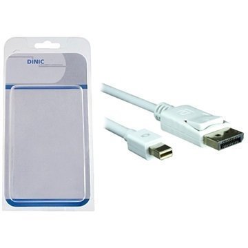 Dinic Mini DisplayPort / DisplayPort Kaapeli 2 m Valkoinen