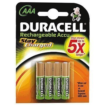 Duracell StayCharged Ladattavat AAA Paristot 800mAh