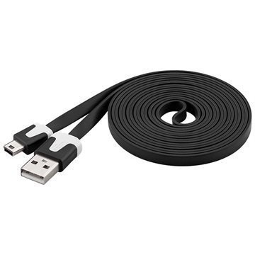 Goobay USB 2.0 / Mini-B Litteä Kaapeli Musta