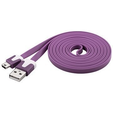 Goobay USB 2.0 / Mini-B Litteä Kaapeli Violetti