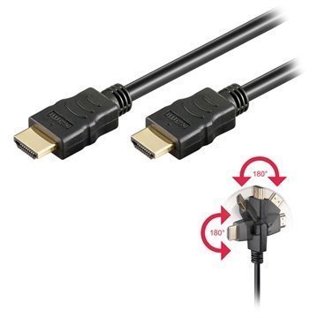 High Speed HDMI / HDMI Kaapeli Pyörivä 1.5m