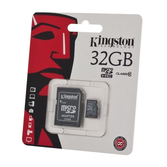 Kingston 32GB microSDHC Class 10 UHS-I 45MB/s lukunopeus SD sovitin