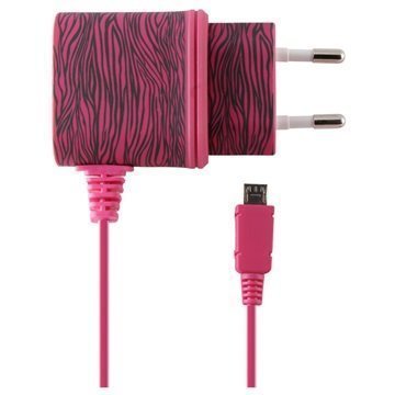 Ksix Micro USB Matkalaturi Seepra Pinkki