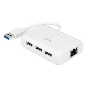 Macally 3 Porttinen USB 3.0 Hub / Gigabit Ethernet Adapteri