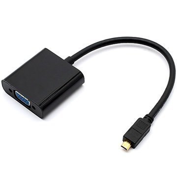 Micro HDMI / VGA Kaapeliadapteri Musta