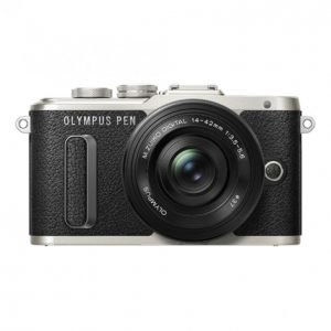 Olympus E-Pl8 Pancake Zoom Kit E-Pl8 Black + Ez-M1442ez Black