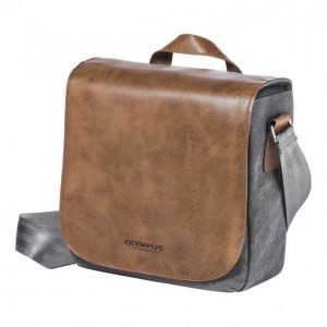 Olympus Mini Messenger Bag From Leather And Canvas