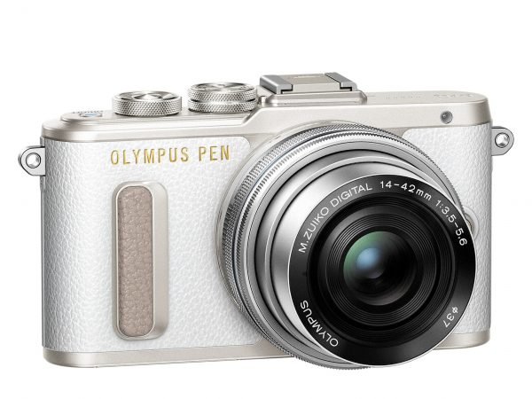 Olympus Pen E Pl8 Järjestelmäkamera Valkoinen + Pannukakkuobjektiivi 14 42mm Ez Hopea