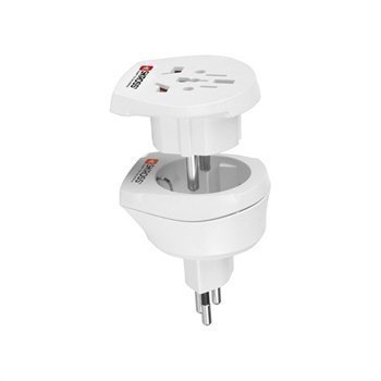 SKROSS Combo Adapter World to Switzerland White