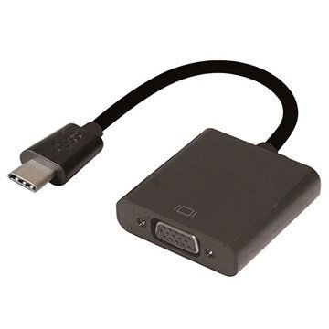 USB 3.1 Type-C / VGA Kaapeliadapteri U3-327 Musta