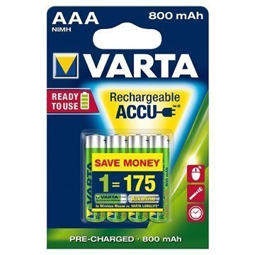 Varta Ready2Use Ladattavat AAA Paristot 800mAh